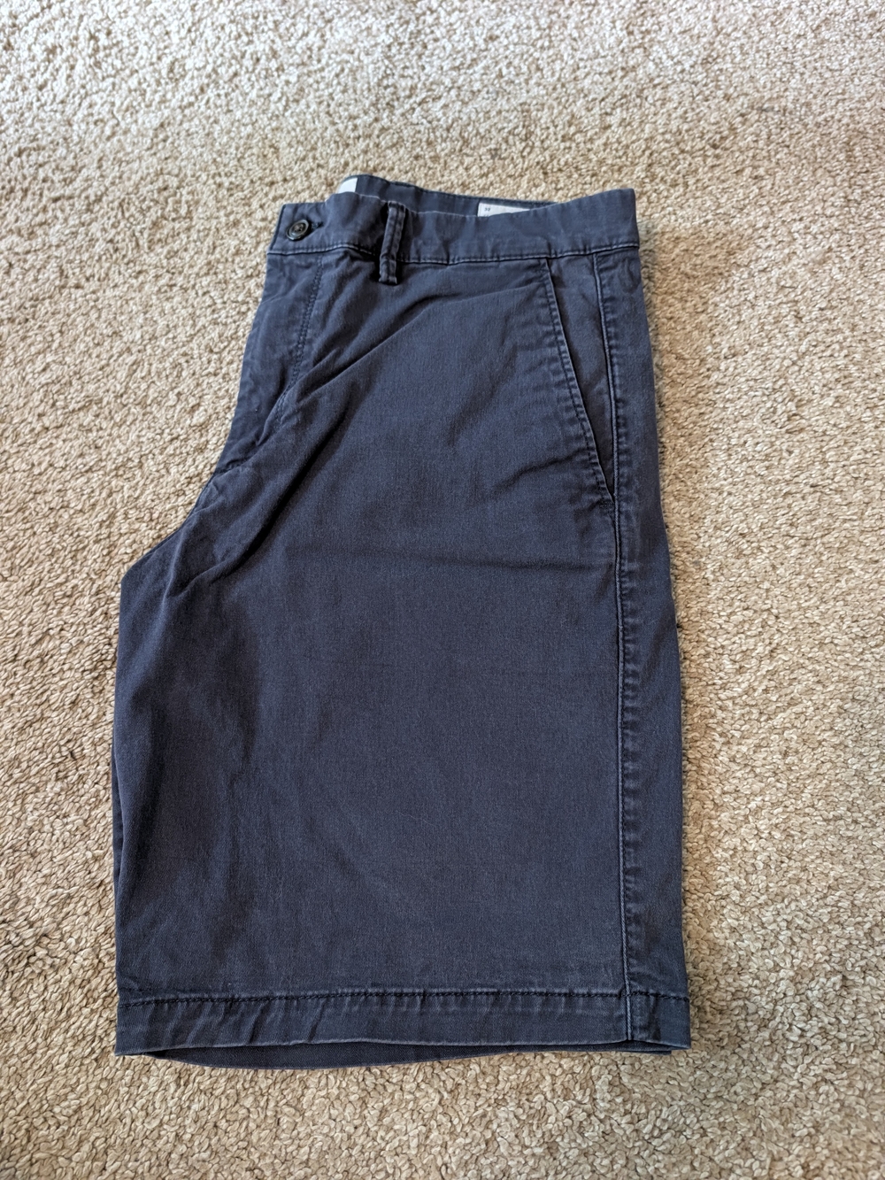 GAP Men's Dark Navy Flat-Front Cotton Shorts